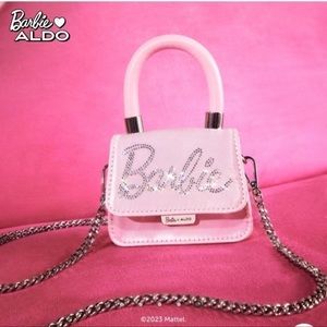 Barbie x ALDO Signature Jeweled Barbie Logo Micro Top Handle Bag - limited ed
